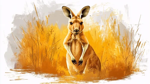 Artistic Kangaroo Scene