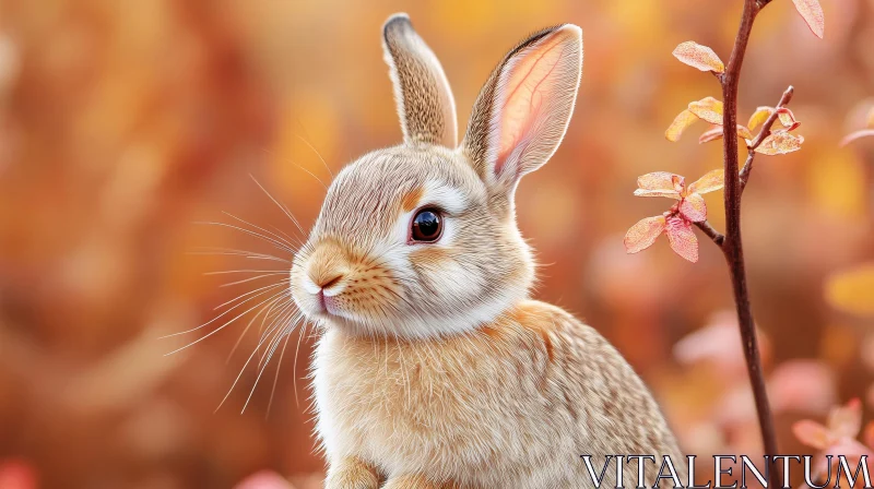 AI ART Charming Rabbit in Fall Scenery