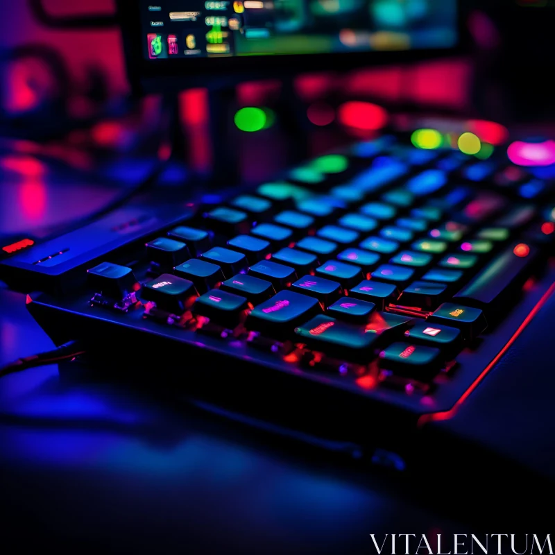 RGB Backlit Mechanical Keyboard AI Image