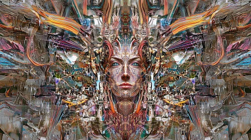 Modern Abstract Face Composition
