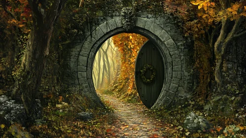 Autumnal Portal in the Woods