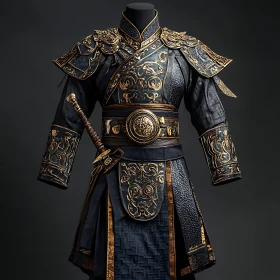 Ornate Warrior Costume with Intricate Design