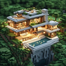 Modern Pixelated Cliff Residence