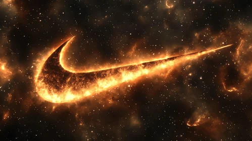 Blazing Logo in Space