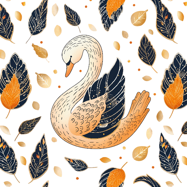 POD Design Swan in Autumn Foliage