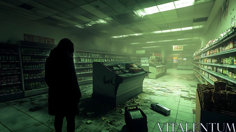 AI ART Post-Apocalyptic Supermarket Scene