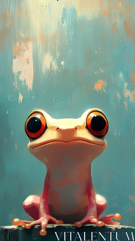 Colorful Frog Art AI Image