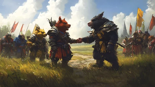 Fantasy Creatures Unite: A Moment of Peace