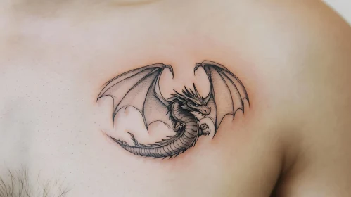 Elegant Dragon Tattoo Design