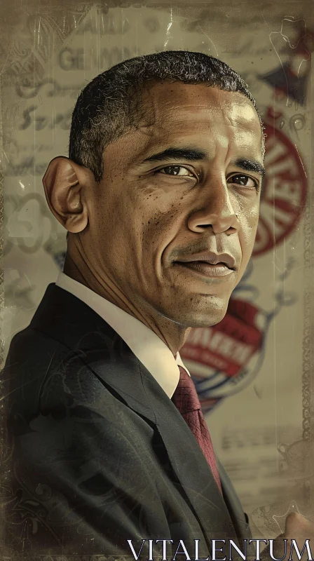 AI ART Barack Obama Thoughtful Expression