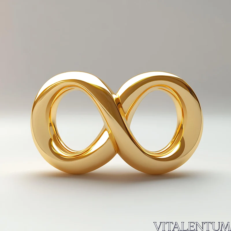 Eternal Gold: An Infinity Symbol Study AI Image