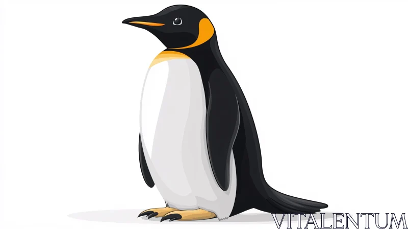 Graceful Penguin Art AI Image