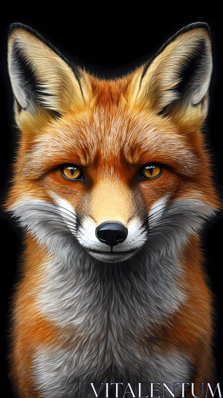 Fox with Intensely Captivating Eyes AI Image