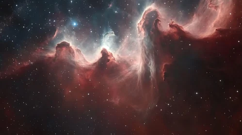 Cosmic Cloudscape: A Nebula's Embrace