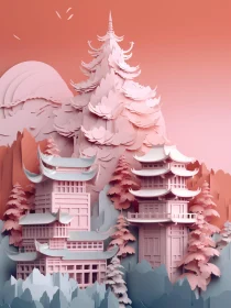 Dreamy Asian Architecture Paper Design