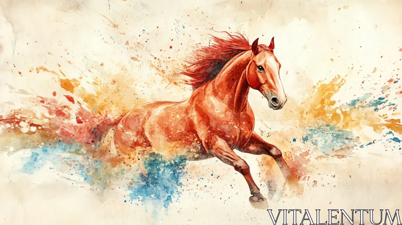 AI ART Vibrant Equine Art