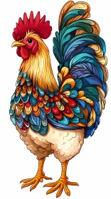 Vibrant Rooster Artwork