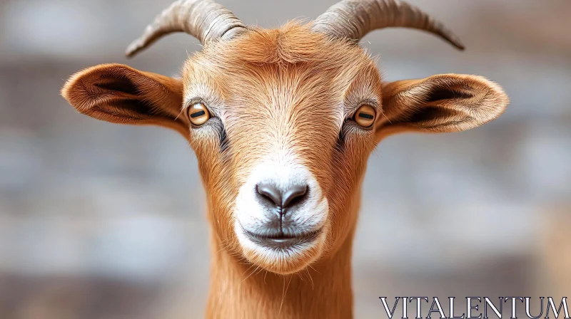 Expressive Goat Portrait AI Image