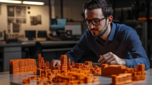 Urban Planning: Orange Cityscape Design