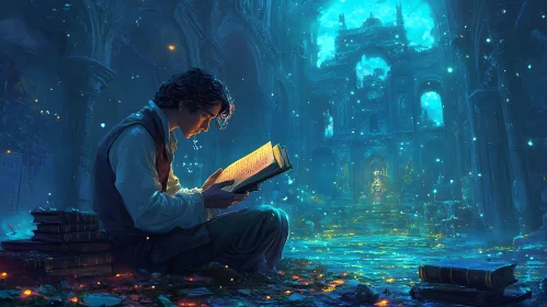 Reader in a Mystical Hall