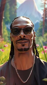 A Serene Portrait of Snoop Dogg in Nature