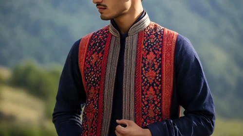 Traditional Menswear with Intricate Embroidery