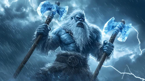 Icy Monster with Axes