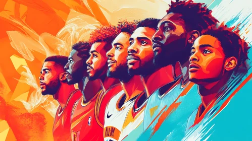 Team Spirit Basketball Art