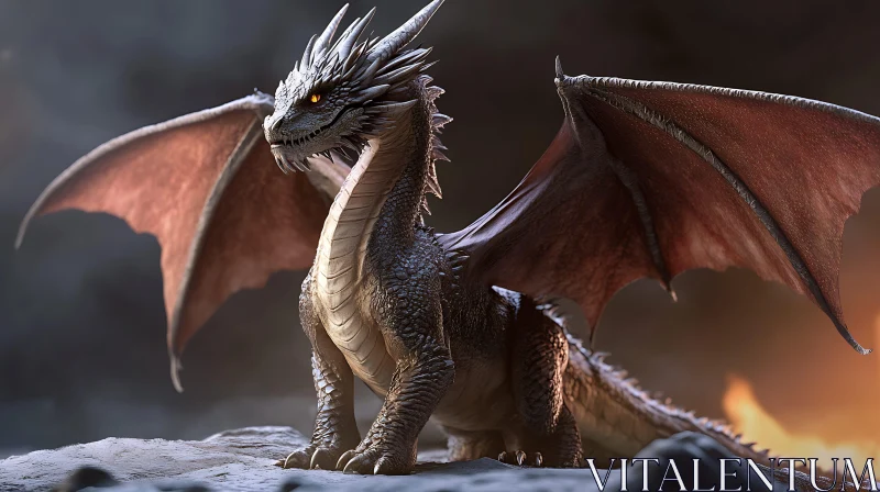 Dragon Art: A Mythical Creature AI Image