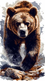 Dynamic Bear Illustration