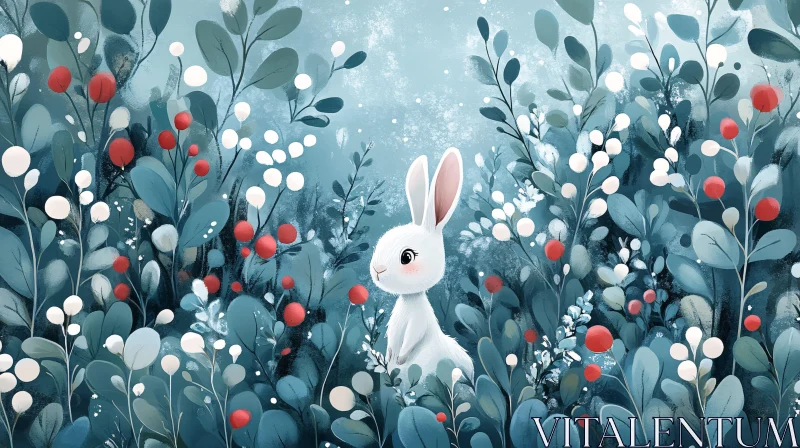 AI ART Enchanting Rabbit in Lush Greenery