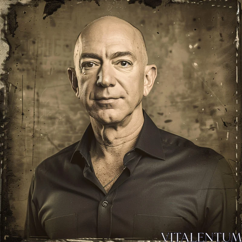 AI ART Vintage Photograph of Jeff Bezos