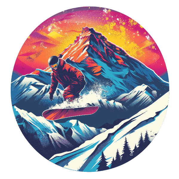 POD Design Snowboarding Adventure T-Shirt Design