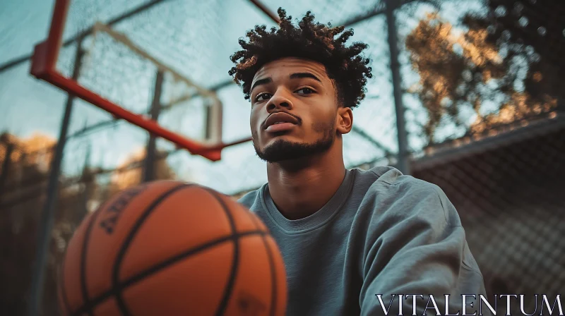 Man with Basketball AI Image