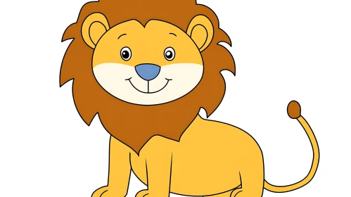 Cute Lion Cartoon