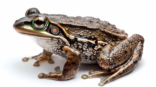 Frog with Detailed Patterns and Bright Eyes