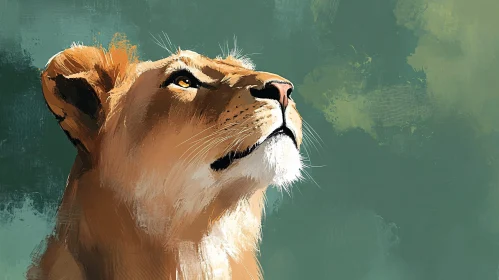 Majestic Lioness Painting