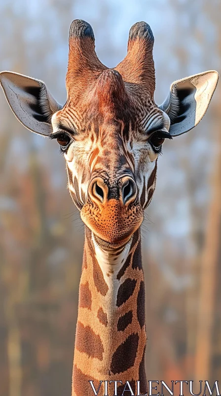 Elegant Giraffe in Nature AI Image