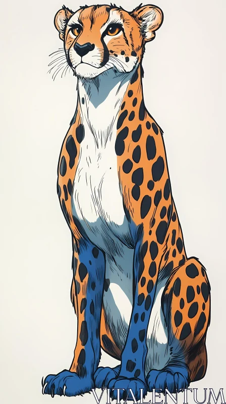 AI ART Artistic Representation of a Cheetah