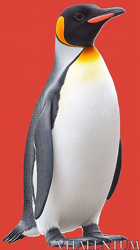 Majestic Penguin Portrait AI Image