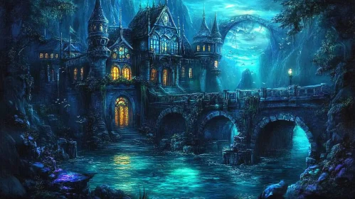 Fantasy Castle by the River