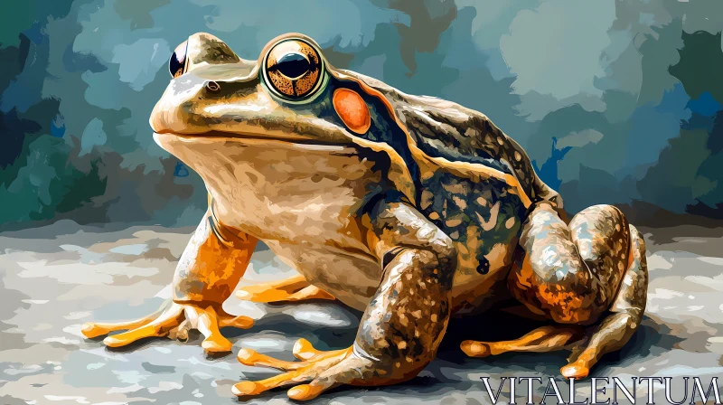 Colorful Frog Art AI Image