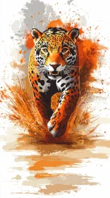 Wildlife Art: Jaguar in Action