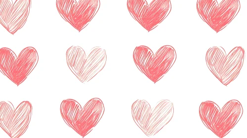 Pink Hearts Pattern - Expressing Affection