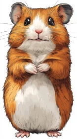 Cute and Curious Hamster Portrait