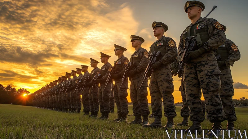 AI ART Line of Soldiers in Formation