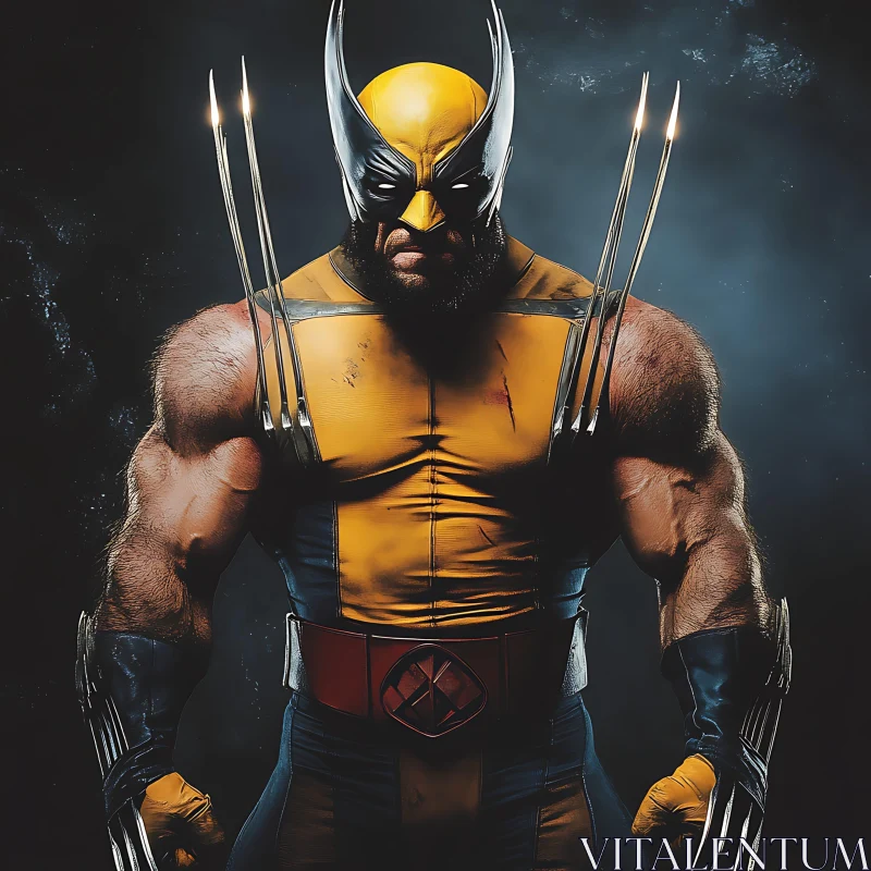 Claws Out: A Wolverine Study AI Image