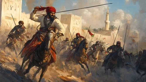 Ancient Warriors Charge Painting