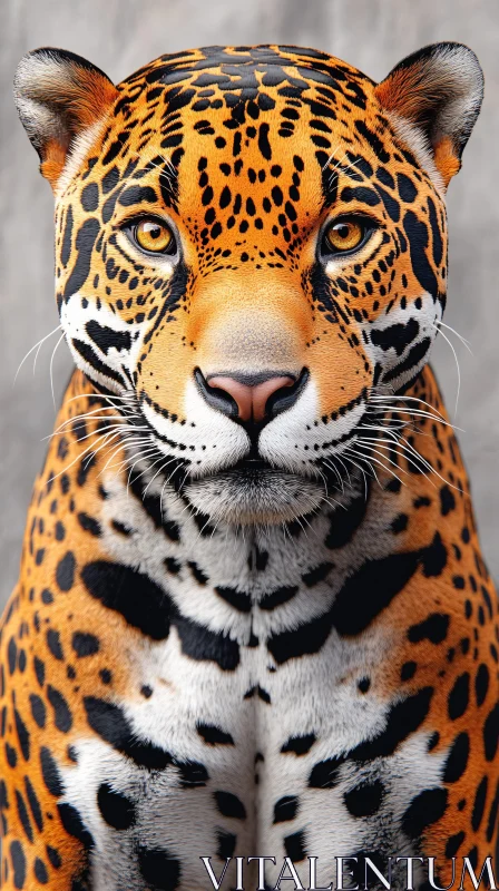 Leopard's Intense Gaze AI Image