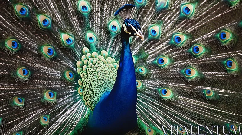 AI ART Peacock's Colorful Feather Display